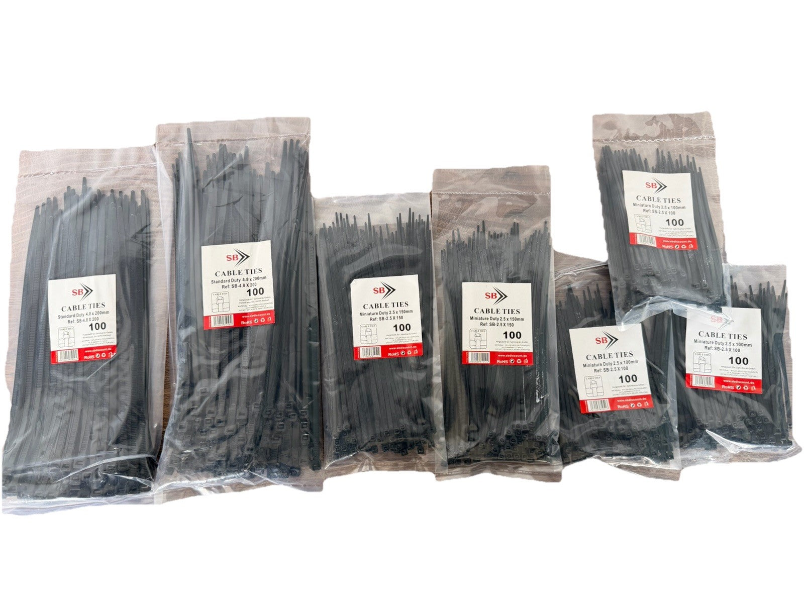 700tlg Kabelbinder Set 2,5/4,8x10/15/20 – EXTRA STARK (4,8mm) – Industriequalität