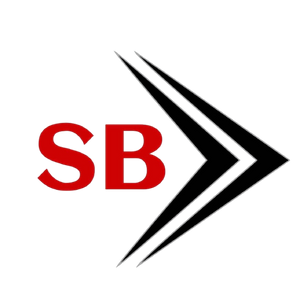 Die Initialen der Firma im vorwärtsschauendem Design