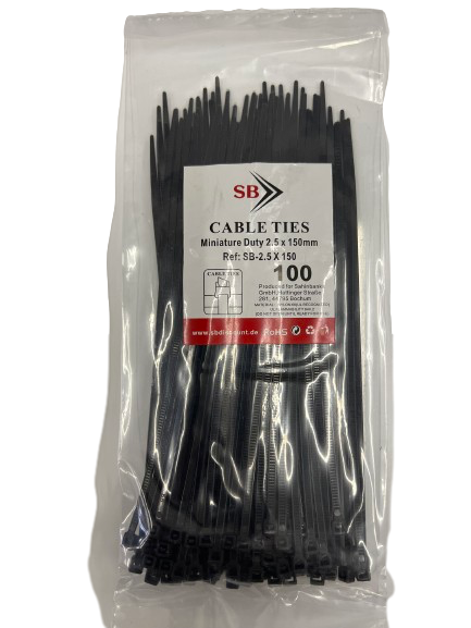 Kabelbinder 2,5 x 150 mm schwarz