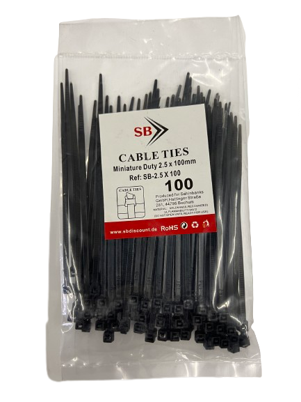 Kabelbinder Set 10-teilig schwarz [1000 Stück]