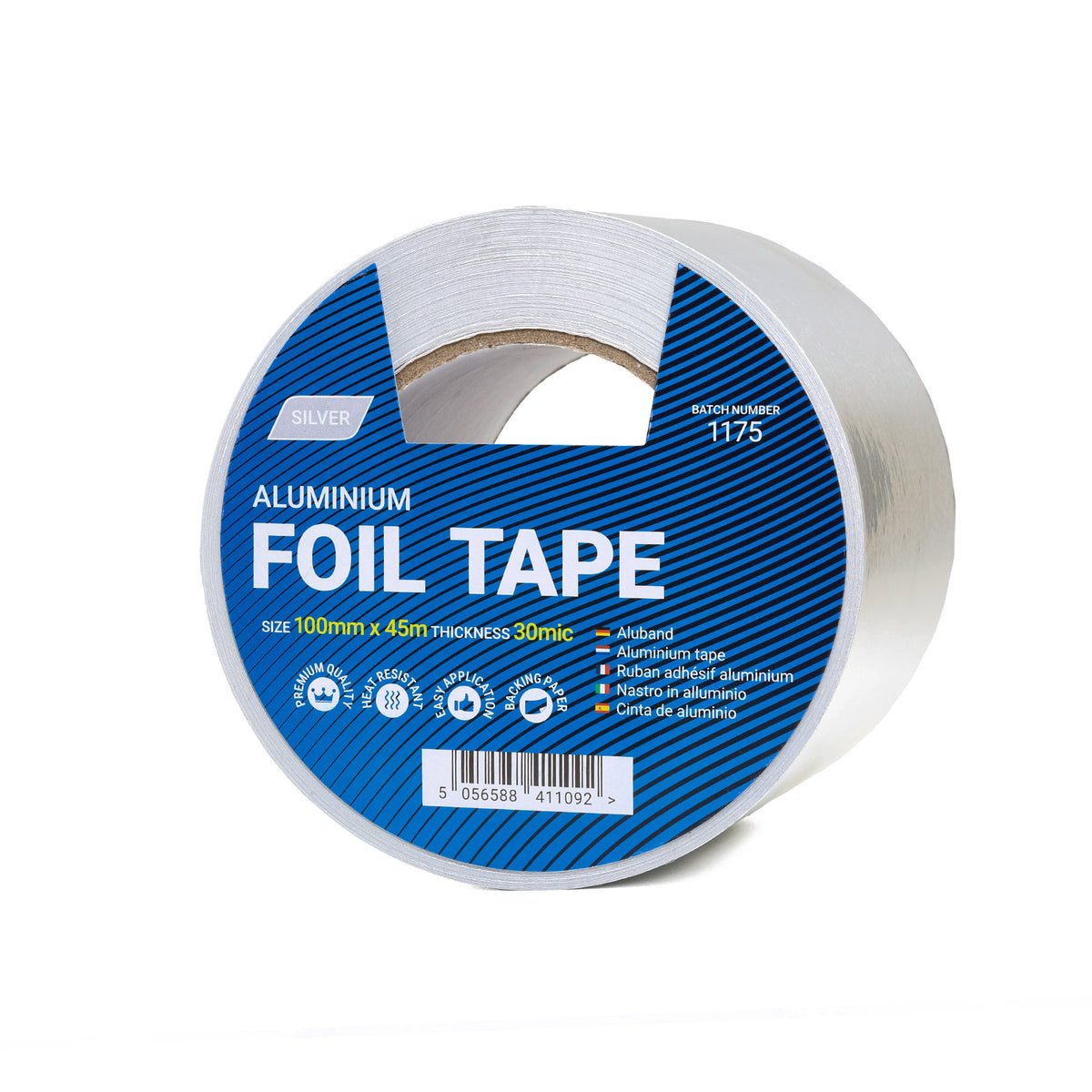Aluminium-Klebeband Reinaluminium hitzebestaendig (45 m Rolle)