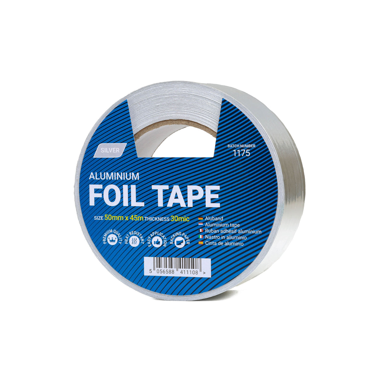 Aluminium-Klebeband Reinaluminium hitzebestaendig (45 m Rolle)