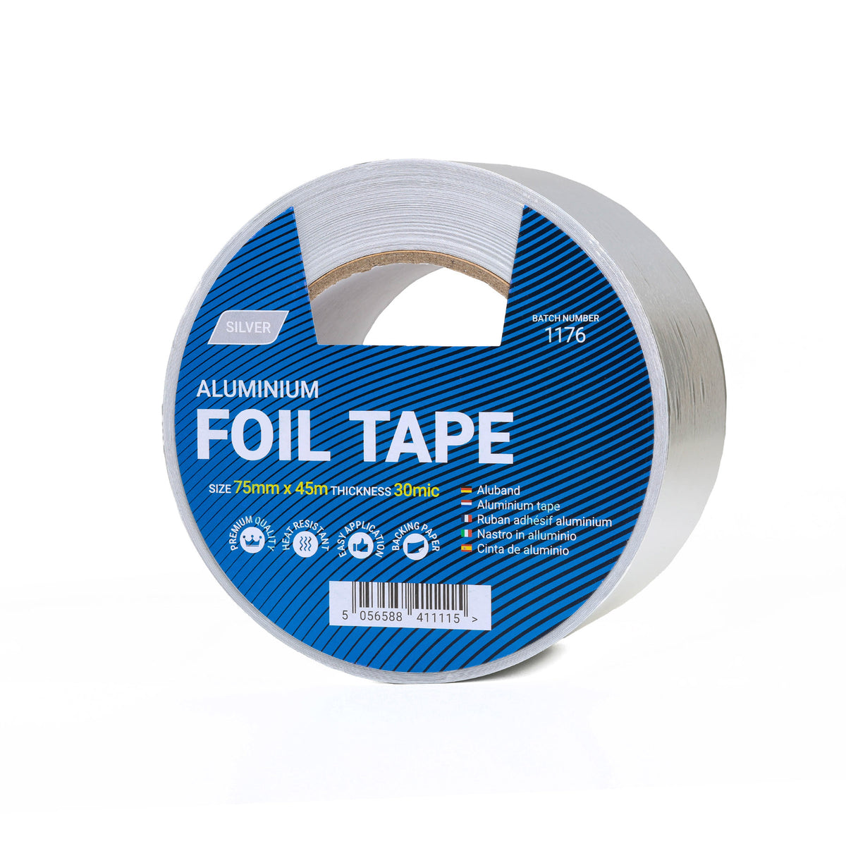 Aluminium-Klebeband Reinaluminium hitzebestaendig (45 m Rolle)