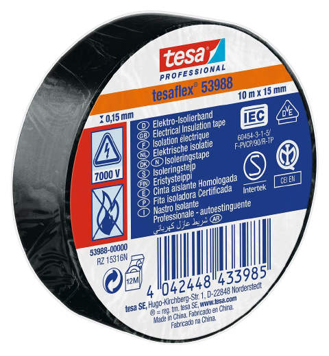 Isolierband tesa Professional tesaflex 53988 10m x 15mm schwarz